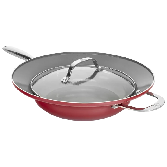 Fusionware 9.5" Skillet With Lid and Colander/Strainer