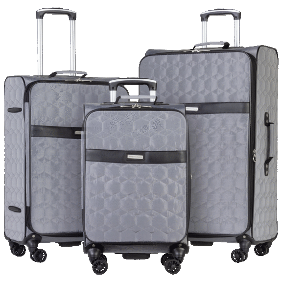 Adrienne Vittadini Quilted Soft Side 3-Piece Luggage Set