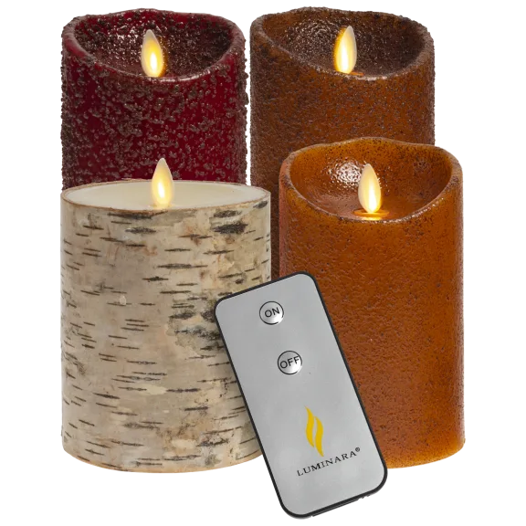 Luminara® Real-Flame Effect LED Pillar Candle with Remote
