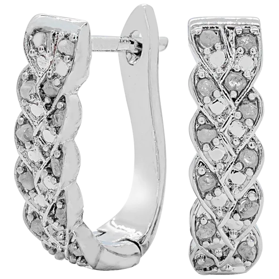 1/4 Carat TW Diamond Infinity Hoop Earrings