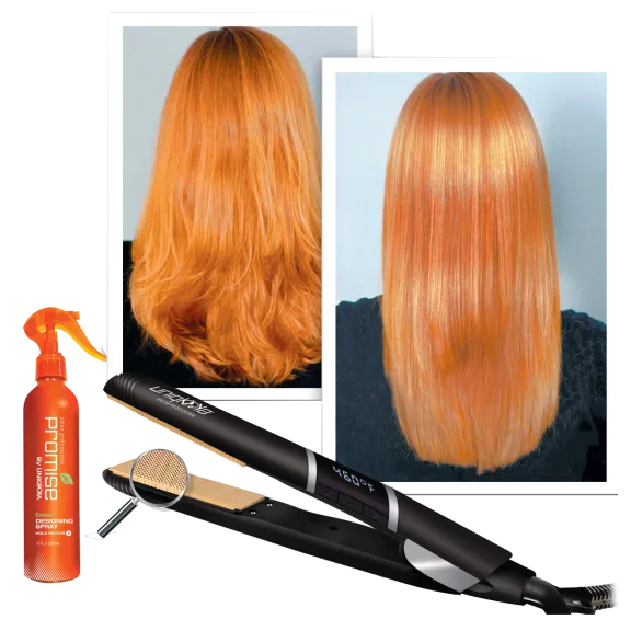 Uniqkka 1″ Nano Fiber Flat Iron and Setting Spray