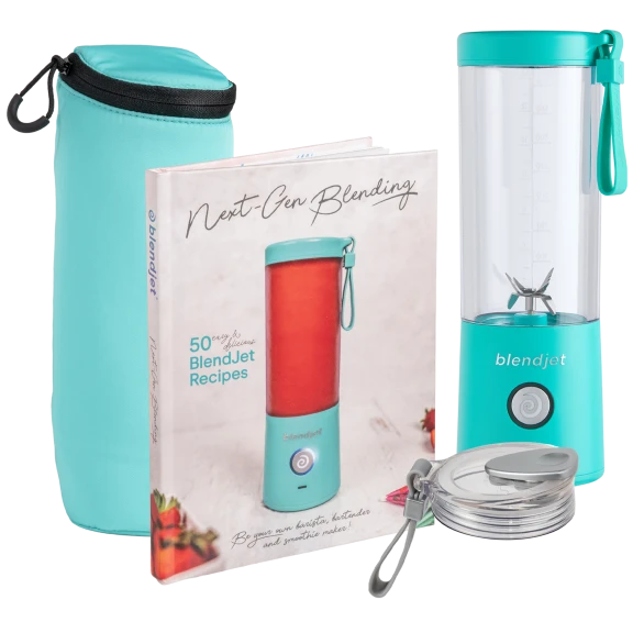 Blendjet 2 Portable Blender with Sleeve, Drinking Lid & Recipe Book