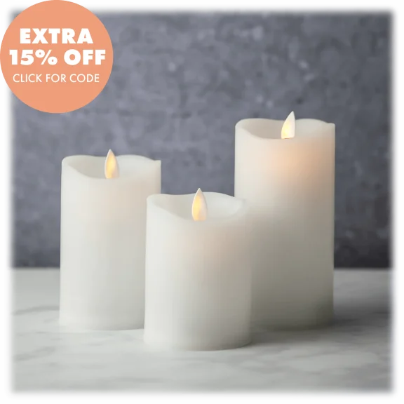 Sandstone & Sage 3-Piece Flameless LED Candles