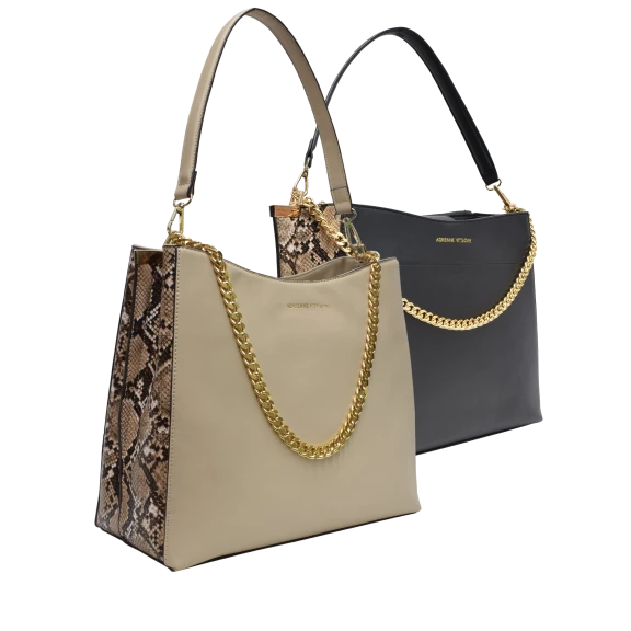 Adrienne Vittadini Simone Collection Python Chain Satchel