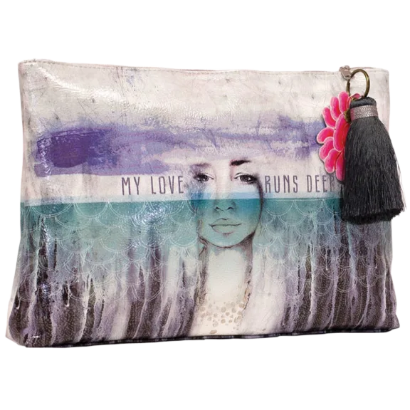 Papaya Deep Love Large Tassel Pouch