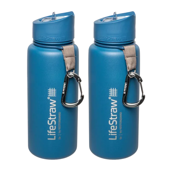 2-Pack: LifeStraw Go 24oz Stainless Steel Insulated Water Filter Bottle