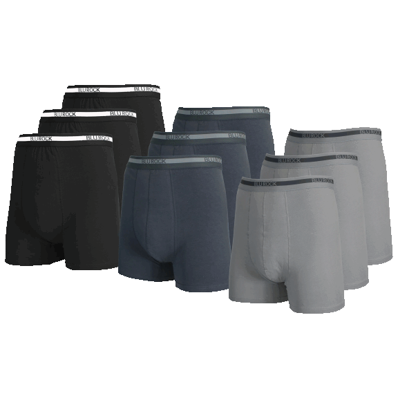 9-Pack: Galaxy by Harvic Men's Stretch Cotton Boxer Briefs