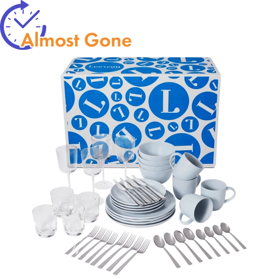 Leeway Home 44-Piece Full Way Complete Table Setting Kit