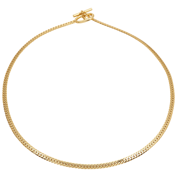 Savvy Cie 18K Gold Plated Mariner Herringbone Necklace