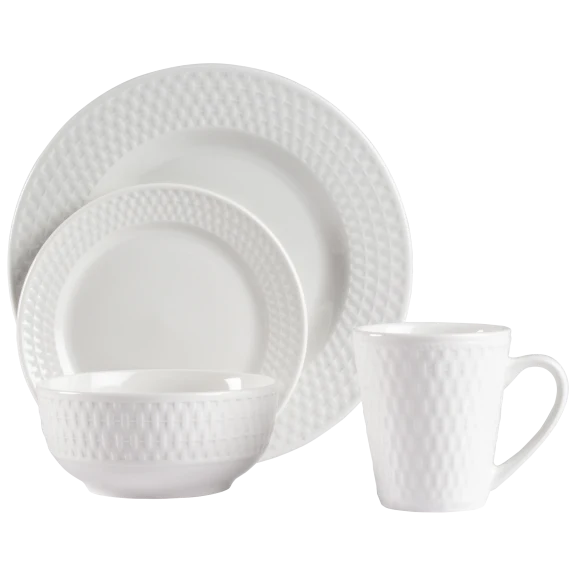 16-Piece: Godinger Avea Porcelain Dinnerware Set