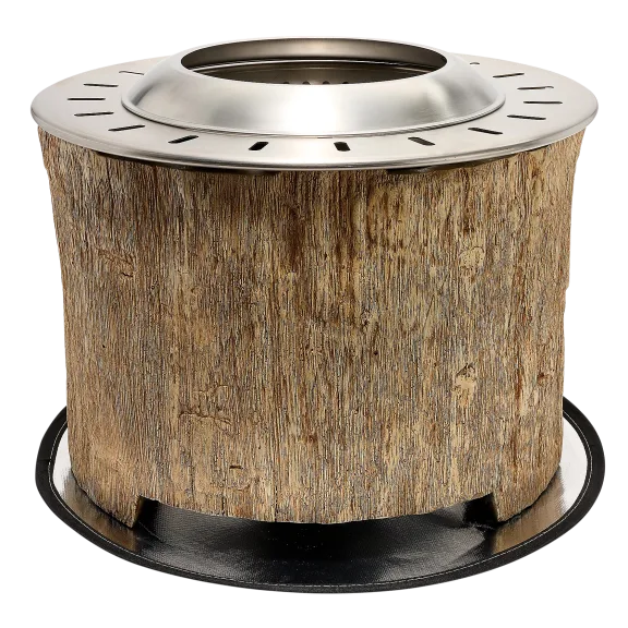 EcoTop Smokeless Fire Pit with Weather Cover and Mat