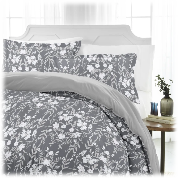 Secret Garden Premium Secret Garden Pattern 3 Piece Reversible Duvet Set