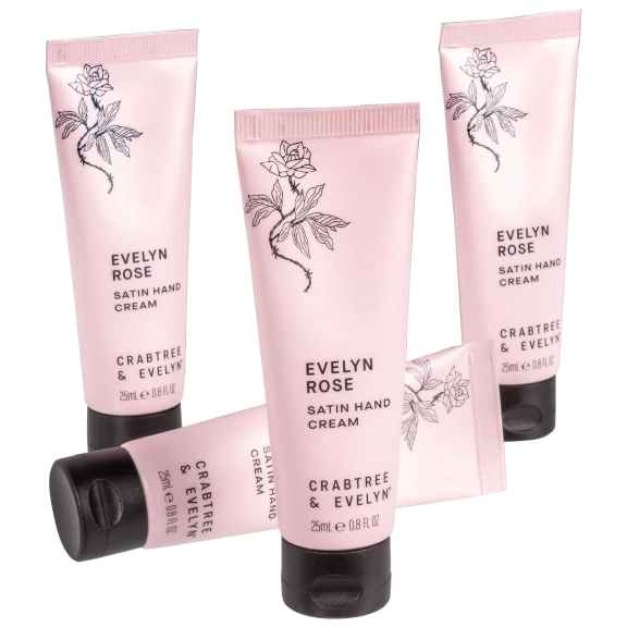 4-Pack: Crabtree & Evelyn Rose Satin Travel Size Hand Cream