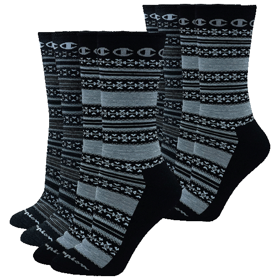 4-Pack: Champion Women's Double Dry Crew Socks