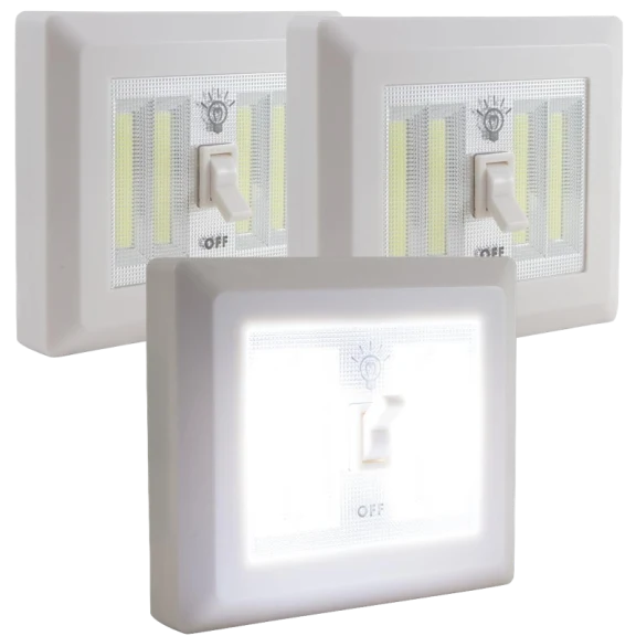 3-Pack: Promier LitezAll Jumbo COB Cordless Light Switches