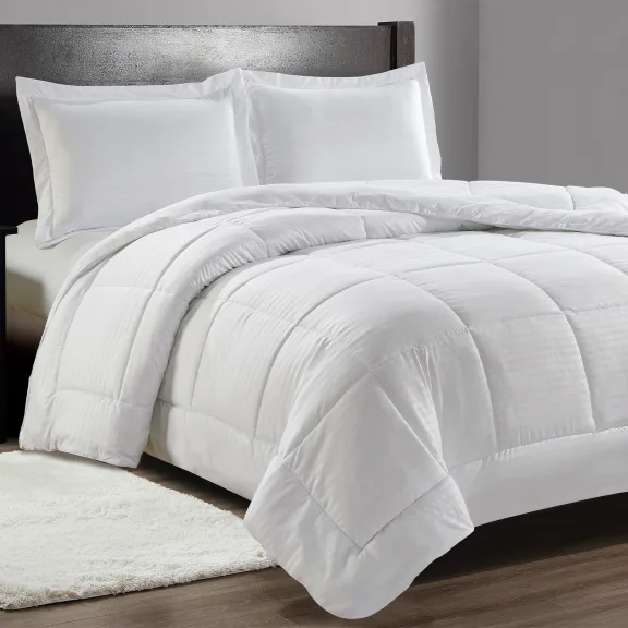 Luxury Home 3-Piece Plush All-Season Comforter Set