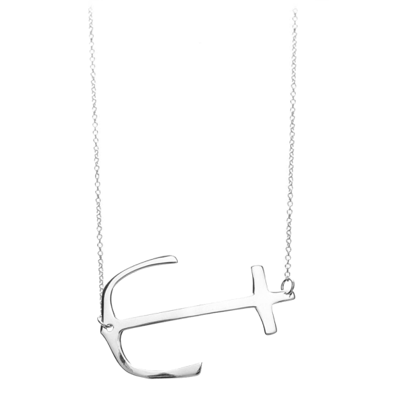 Olivia Soho Sterling Silver Gold Plated Anchor Necklace