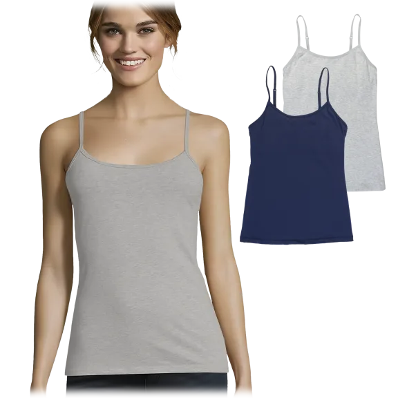 2-Pack: Maidenform Camisoles with Shelf Bra