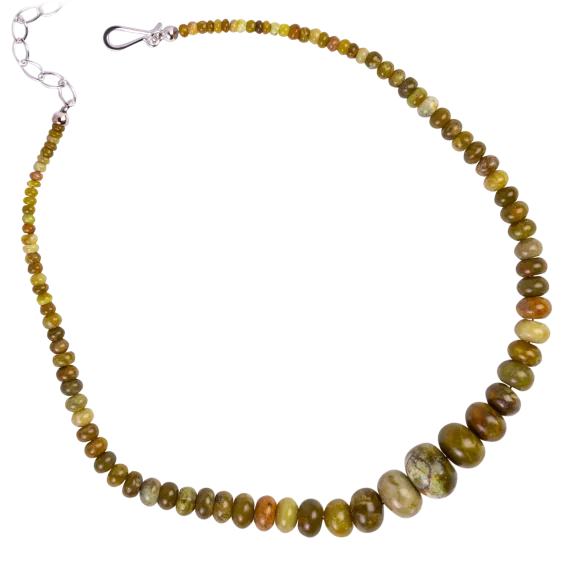 Jay King Volcanic Opal Sterling Silver Graduated Bead Necklace