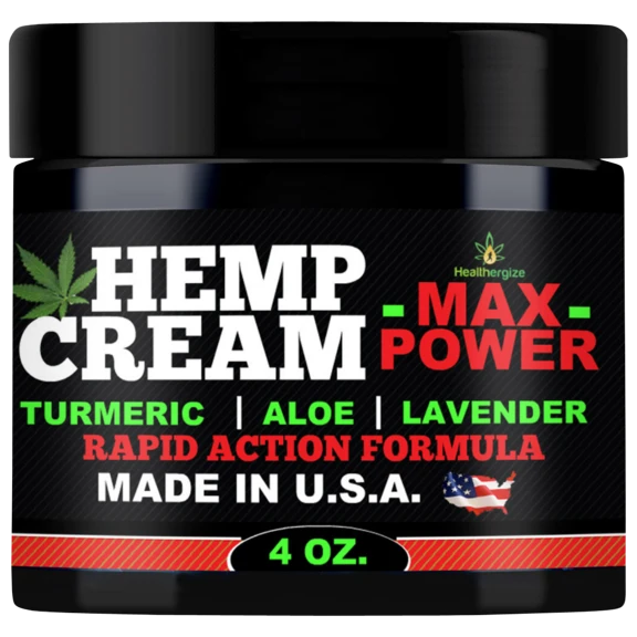 Healthergize Maximum Power Natural Premium Hemp Cream