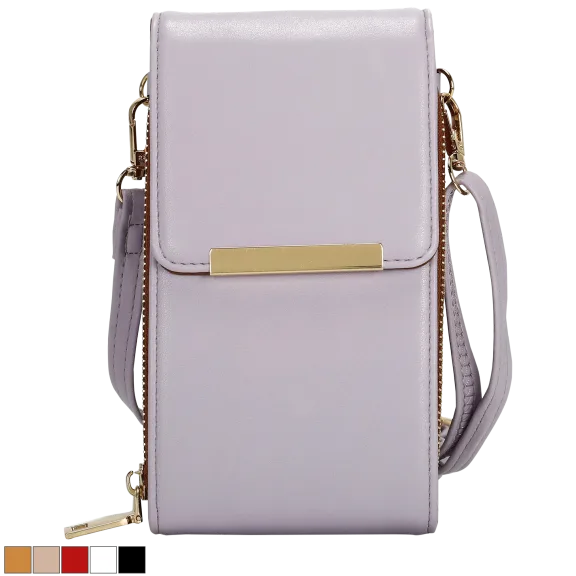 La Terre Vegan Leather Flap Top Phone Wallet On Chain
