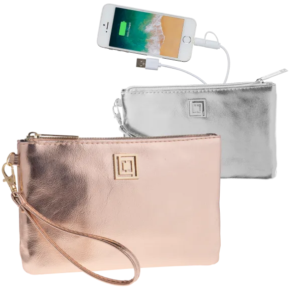 Liz Claiborne Metallic Phone Charging Wristlets with RFID Theft Protection