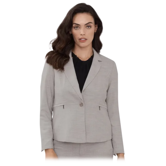 Neiman Marcus One-Button Jacket with Zip Pockets