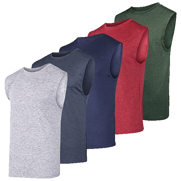 5-Pack: Men's Assorted Active Athletic Performance Tank Tops