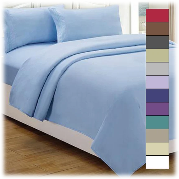 Lux Decor Collection Microfiber Embroidered Sheet Set
