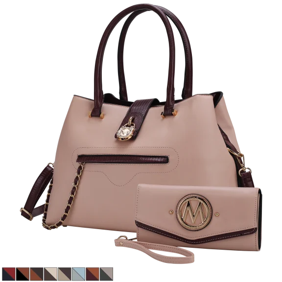 MKF Collection Edith Vegan Leather Women’s Tote Bag with Wallet by Mia K.
