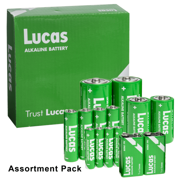 14-Pack: Lucas Alkaline Battery Bundles