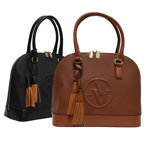 Adrienne Vittadini Trapunto Collection Signature Dome Satchel