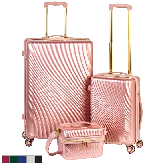 Triforce 3-Piece Satin Finished Luggage Set