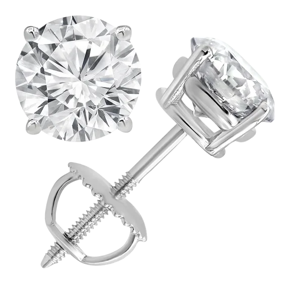 Brilliant Diamonds 1.5 Carat TW Lab Grown Diamond Earrings in 14K White Gold