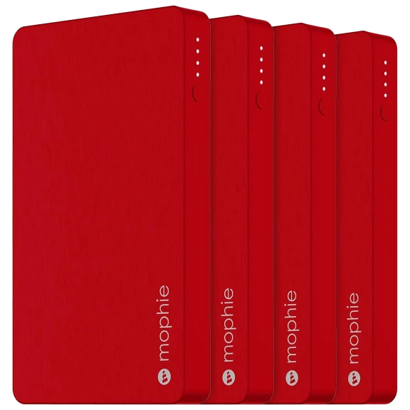 4-Pack: Mophie Powerstation 5,050 with Lightning Connector in Red