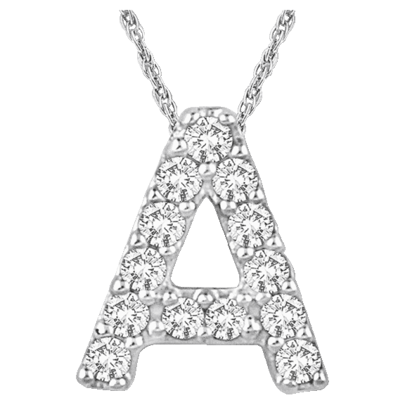Pick-your-2-Pack: Niss & Nifloat 10K White Gold Plated Initial Necklaces