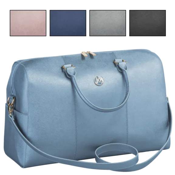 Joy Mangano Metallic Leather Weekender