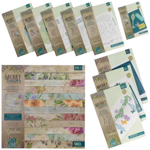 Crafter’s Companion Secret Garden 87-Piece Crafting Bundle