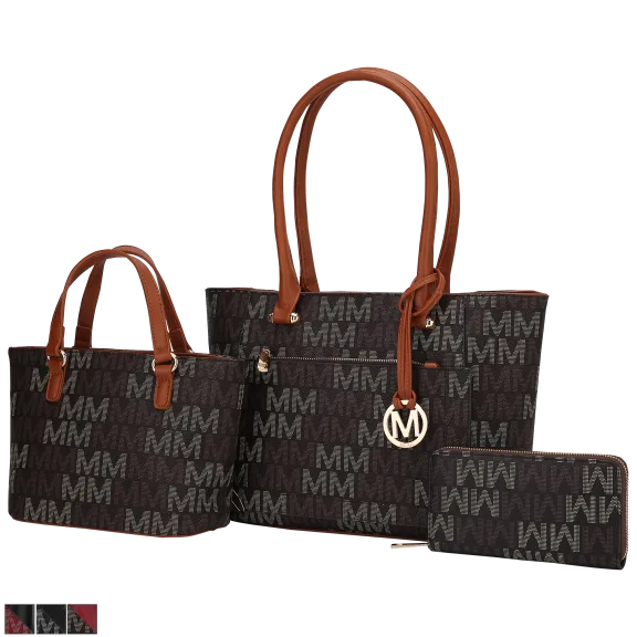 MKF Collection Lady II M Signature Tote & Wallet Set by Mia K
