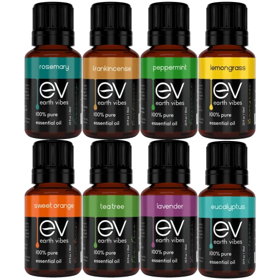 Aromatherapy 8 Essential Oils Set by Earth Vibes