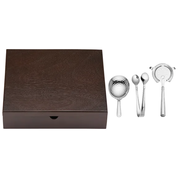 Reed & Barton 3-Piece August Bar Tool Set in Keepsake Storage Box