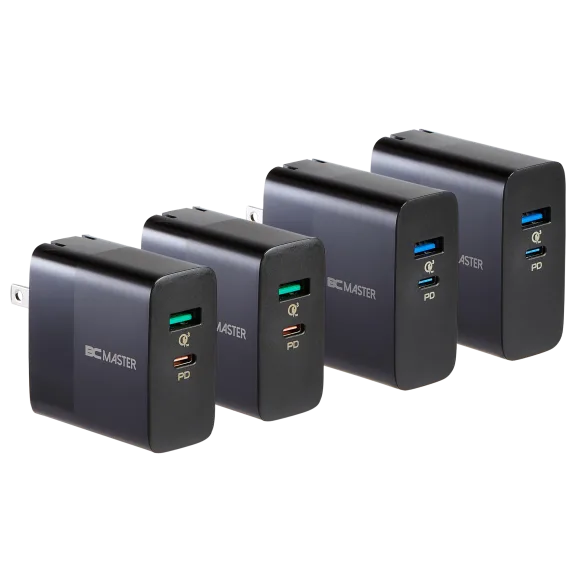 2-Pack: BCMaster 30W or 65W USB-C PD Chargers with 18W USB-A
