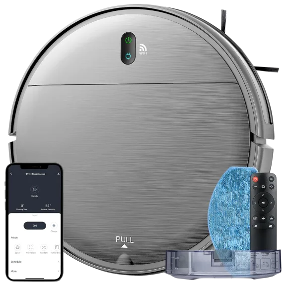 MAMNV WiFi/App 2-In-1 Mopping Automatic Vacuum Robot Cleaner