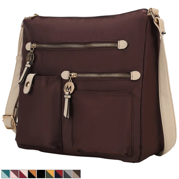 MKF Collection Serena Multi Pocket Crossbody Bag