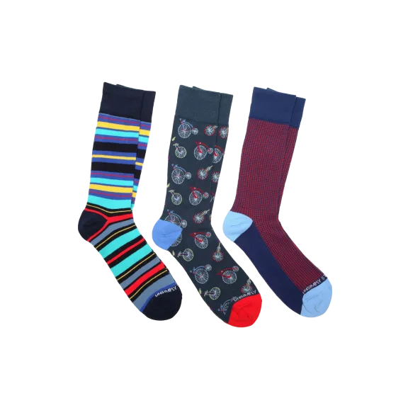 Unsimply Stitched 3-Pack Dress Socks "Ordinaries"