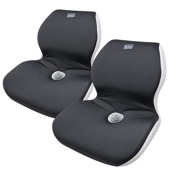 Paquete de 2: Cojín de Asiento con Forma de Silla y Espuma Viscoelástica Black+Decker