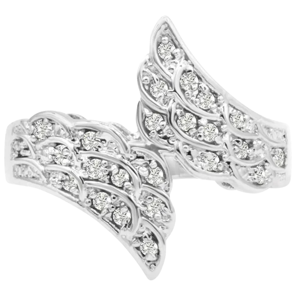 1/3 Carat TW Diamond Angel Wings Ring