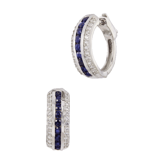 The Sterling Silver Gemstone Hoop Earrings