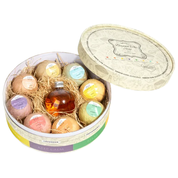 8-Piece Bath Bomb Gift Set with Shower Gel