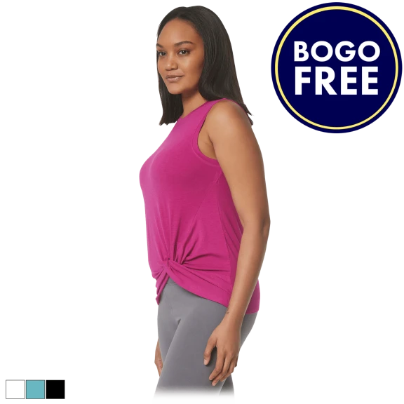 BOGO FREE: Marc New York Asymmetrical Performance Twist Tank